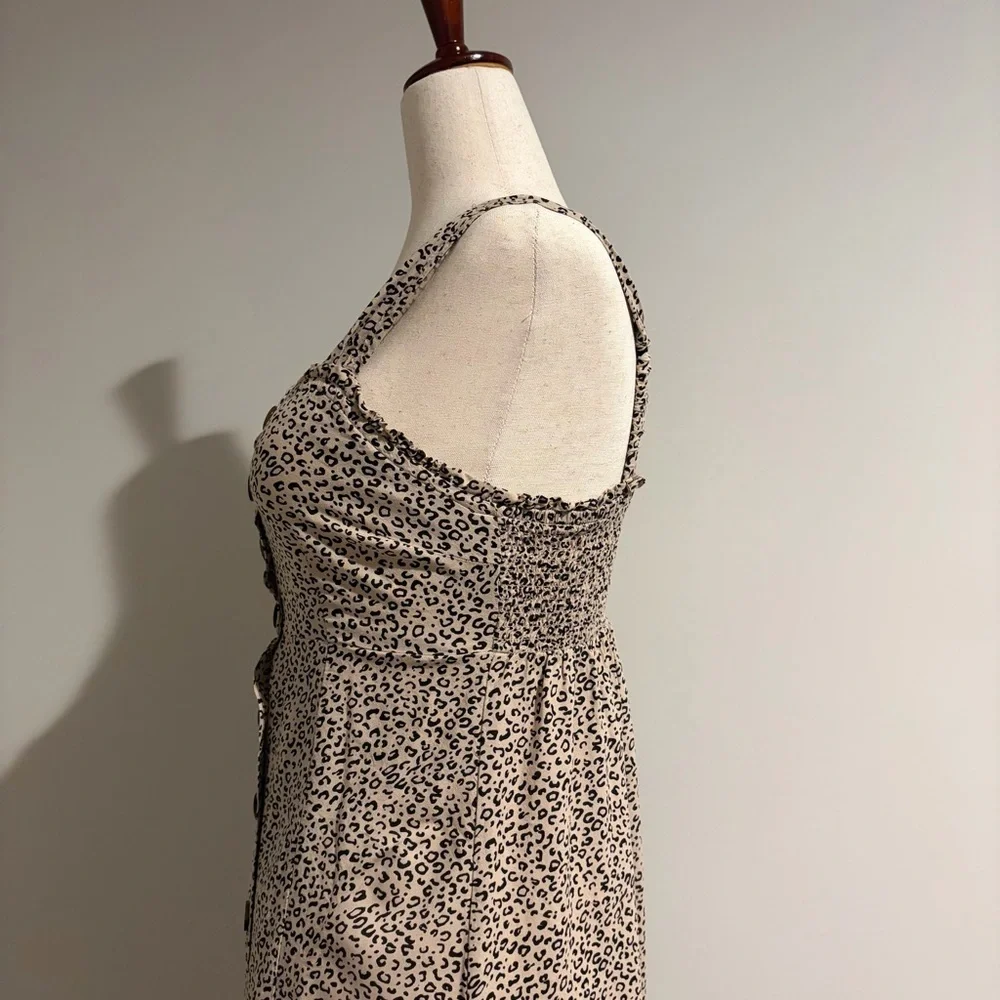 Japna Animal Print Button-Down Midi Dress